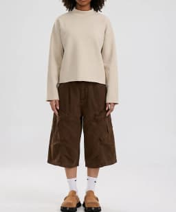 Heavy Autumn and Winter Solid Color Sweater Men's Hem Rough Edge Retro Semi-turtleneck American Pullover Sweater