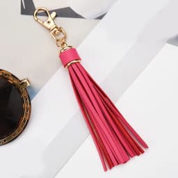 High Quality Soft Pu Leather Tassel Keychain With Buckle Harajuku Schoolbag Pendant Bag Accessories Bag Pendant For Bags Handbag