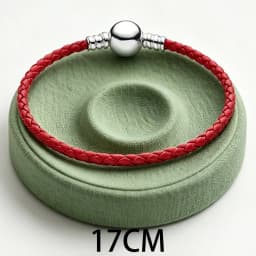 2026 New 925 Silver Women's Love Heart Adjustable Leather Rope Weaving Logo Bracelet Display Tool DIY Exquisite Charm Jewelry