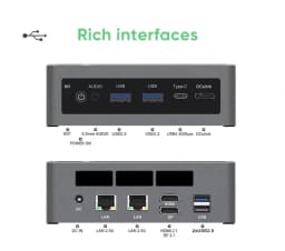 Topton Gaming Mini PC Oculink AMD Ryzen AI 9 HX 370 R7 8845HS USB4.0 2x2.5G LAN 2xPCIe4.0 NUC Mini Computer Windows 11 WiFi6