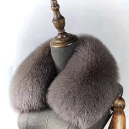 Natural Fox Fur Collar Removable Real Fur Square Collar for Coat Fashion Accessory for Women down Jacket Large Scarf Scarves
