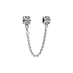 Hot selling 925 Silver Butterfly Crown Round Classic Safety Chain Charm Suitable for Women's Bracelet Fashion DIY Jewelry Gift