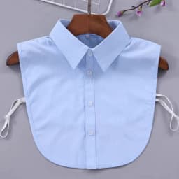 Fake Shirt Collar Elegant Detachable Button-Up Collar One Size for Layered Outfit Styling Fashion Accessory Sleeveless Design