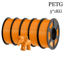 JAYO Filaments PETG 5 Rolls Mixed Colors 3D Printer Filament 1.75mm 100% No Bubble FDM 3D Printer Materials DIY Gift 1.1KG/1 Rol
