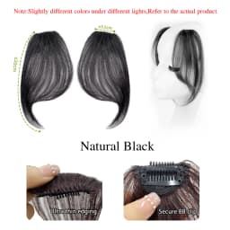 Seamless Natural Invisible Bangs Wig Traceless Bangs 100% Human Hair Female Figure-eight Bangs on Both Sides Wig Patch