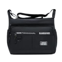 Men's Cross-Body Bag with Multi-Layered Pockets, Adjustable Shoulder Strap, Business Single-Shoulder Bag