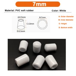 2.5/3/3.5/4/5/6/7/8/10mm PVC Round End Cap Cover Screw Thread Hook Cover Soft Plastic Caps Coat Hanger Anti Protective Sleeve