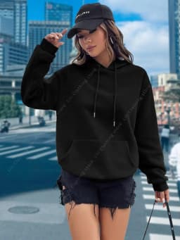Women Hoodies Basic Essential Blank Solid Color Pullovers Female Tops High quality All-Match Street Clothes Womens Sweatshirts