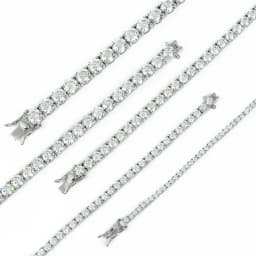 Certified GRA Moissanite Tennis Necklace 3/4/5/6mm Solid 925 Sterling Silver Diamond Tennis Necklaces for Women Man MS035