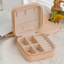1pc Simple Portable Travel Jewelry Storage Box For Bracelets Earrings, Rings And Studs