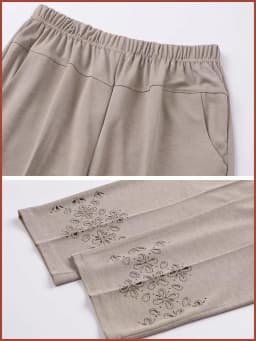 Elegant Thin High Waist Nine-Piece Pants for Middle-Aged And Elderly Women Summer Casual Loose Fit Grandmother Long Trousers