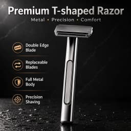 RZACLEA Suspended Blade Thickness Chrome Double-edged Safety Razor Half Blade Shaver Gift Box Male Metal Handle Shaving Razor