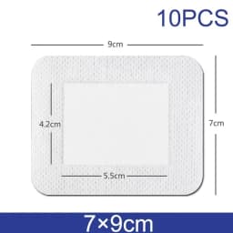 10pcs Waterproof Breathable Sterile Dressing Plaster Wound Hemostasis Sticker Cushion Adhesive First Aid Bandage Emergency Kit