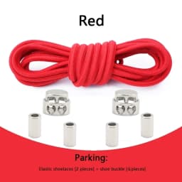 1 Pair Elastic Shoelaces for Sneakers No Tie Shoe Laces Metal Lock Quickly Put on And Take Off Lazy Shoes Lace Round Rubber Band