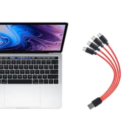 4Port Laptop Tablet 4 in 1 Convert Type-C Charge Wire Cord Adapter Durable Cable Connector U-Disk Fast-Charging Splitter