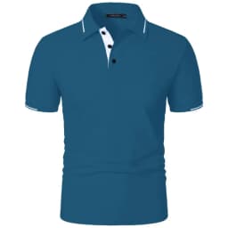 Mens Summer Classic Short Sleeve Polo Tops Button Placket Regular Fit and Solid Lightweight Casual Outdoor Pullover Topss