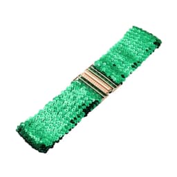 60cm Elastic Sequin Stretch Belt Gold Buckle Disc Eye Catching Shinny Waistband Versatile Professional Women's Belt Dresses
