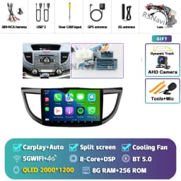 Android 16 Carplay Auto Car Radio Multimedia Player For Honda CRV CR-V 2012-2016 WIFI+4G DSP Autoradio Stereo 2din Head Unit