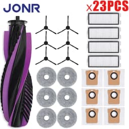 Spare Parts For JONR P20 PRO/T5 Pro Robot Vacuum Cleaner, Main Side Brush Hepa Filter Mop Cloth Mop Pad Dust Bag Replacement