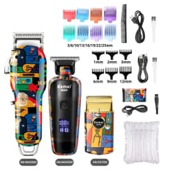 Kemei Hair Clipper Rechargeable Graffiti Pattern Electric Professional Barber Trimmer Man Shaver KM-MAX2092 KM-MAX5090 KM-RS7098