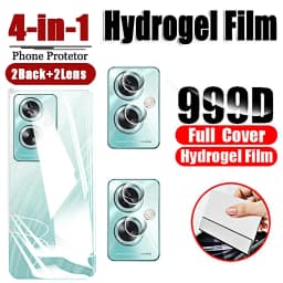 Hydrogel Film for OPPO A79 5G A2 A18 A38 A58 A78 4G 5G Front Back Screen Protector Camera Lens Tempered Glass Soft TPU Film