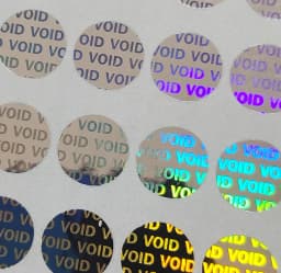 100pcs 8mm Gold/Silver VOID Hologram Security Seal Tamper Evident Label Warranty Void Sticker Removal Proof Anti-forgery Stamp