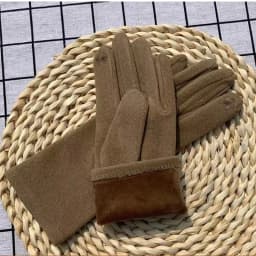 KayCrowne Grace Women's Gloves Winter Vintage Flash Drill Touch Screen Riding Driving Skiing Warm Windproof Glove Mittens T41