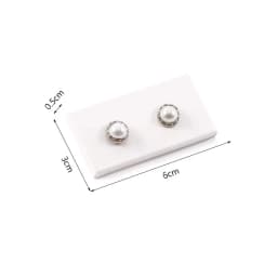 Earring Holder Ear Studs Jewelry Display Stand Rack Elegant White Leather Dangle Clip Hoops Earrings Jewellery Retail Organizer
