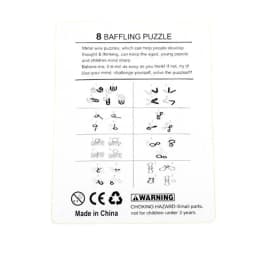 8PCS/Set Metal Montessori Wire Puzzle IQ Mind Brain Teaser Puzzles Game for Children Kids Adults Anti-Stress Educational Toys