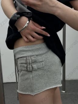 2026 Emo Punk Y2K Women's Mini Shorts Sexy Slim Fit Casual Chic Trendy Aesthetic Pants Grunge Gothic Party Korean Gyaru Bottoms