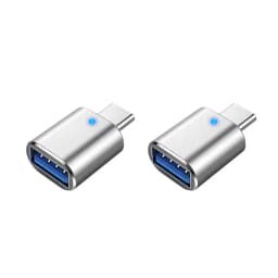 NNBILI 1-5pcs USB 3.0 To Type C Adapter LED OTG To USB C Male To USB A Female Connector For HUAWEI Samsung Xiaomi POCO Adapters