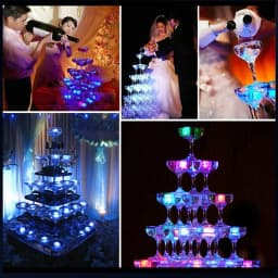 1Pc Colorful LED Ice Cubes Light Waterproof Ice Cube Atmosphere Light Birthday Gift Party Bar Wine Glass Decor Baby Bath Toys