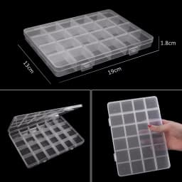 1Pcs Transparent Plastic Storage Jewelry Box Compartment Adjustable Container For Beads Earring Box Jewelry Rectangle Box Case