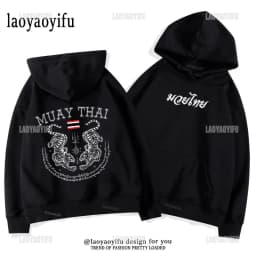 2024 New Muay Thai Sak Yant II Pullover Vintage Muay Thai- Tiger Tattoo Hoodie Alex Pereira Pullover Man Women Casual Sweatshirt