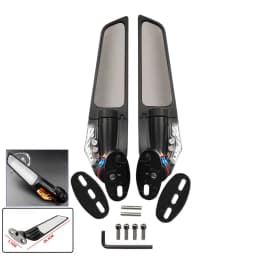 Motorcycle Mirror Modified Wind Wing Adjustable Rotating Rearview Mirror For Kawasaki ZX10R ZX9R ZX7R ZX6R ZX636 ZX12R ZX14R