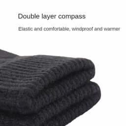 Winter Men Knitted Gloves Warm Full Fingers Touch Screen Anti-Slip Gloves for Cycling Running Driving Hiking Camping Work Mitten