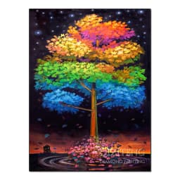 Dazzling Starry Forest Scenery Personality DIY Full Drill Diamond Painting Decorative Rhinestone Mosaic Cross-Stitch Kit