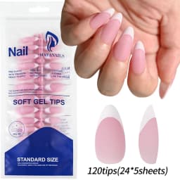 100pcs Black Almond Fake Nail Mid-length Solid Color Artificial Nail Removable Press On Nails Tip Almond Nail Art False Nail