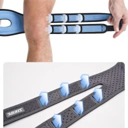 AOLIKES 1PC Dual Adjustable Patellar Tendon Support Sleeve,Suitable for Meniscus,Osteoarthritis,Orthopedics,Athlete Knee Support