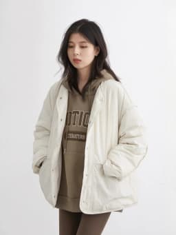 CHIC VEN Women Down Coats Simple Loose Texture Round Neck Down Jacket 90 White Duck Down Jacket Autumn Winter 2025
