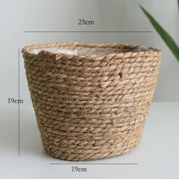Woven Dirty Storage Seagrass Wickerwork Rattan Hanging Flower Pot Plant Organizer Garden Gadgets Holder Кашпо Для Цветов
