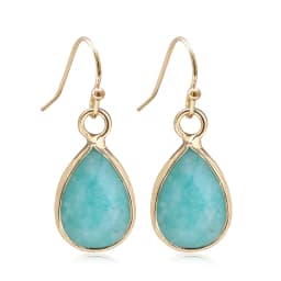 Waterdrop Natural Stone Dangle Labradorite Earrings for Women Newly Designed Female Daily Wear Wholesale Dropshiping