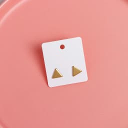 50PCS 4.2X4.8CM White Brown Black Blank Hanging Cards For Earrings Jewelry Display Cardboard Small Businesses Packaging Supplies
