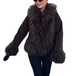 2025 New Winter Versatile Slimming Artificial Fur Collar Warm and Luxurious Solid Color Jacket for Women
