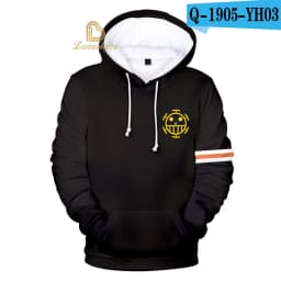 Anime One P Hoodies 3D Print Pullover Sweatshirt Monkey D Luffy Ace Sabo Shanks Law Battle Tracksuit Outfit Casual Outerwear
