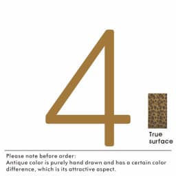 Nurlin Solid Brass Hammered Antique Brass 4-12 Inches 10-30cm Big Number Letter Door House Public Floating Signature