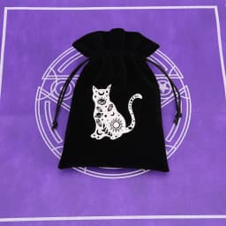 1Pcs 13x18cm Tarot Storage Velvet Bag Drawstring Pocket Board Game Card Embroidery Package Witchcraft Supplies for Altar Tarot