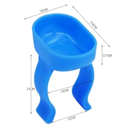 10pcs Dental Mixing Finger Ring Bowl Cup Plastic Silicone Holder Random Color Dappen Dish Prophy Paste Rings Handy Tool