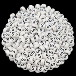 7mm 50Pcs Acrylic 26 English Letter Flat Round Beads Black on white DIY Crafts Necklace Bracelet Pendant For Jewelry Making