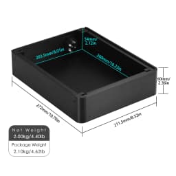 Nobsound HiFi Aluminum Chassis for DIY Amplifier Preamp Headphone Amp Metal Case DAC Box